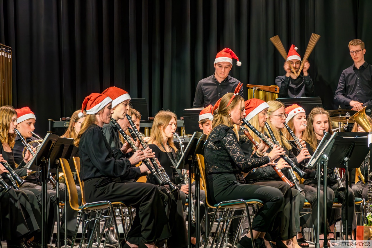 Holzbläser beim Weihnachtskonzert