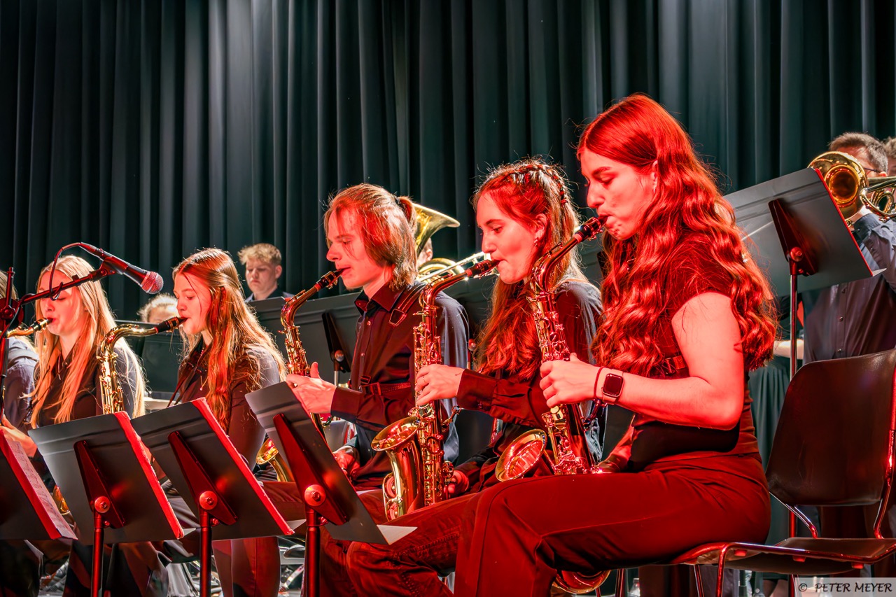 Die Saxophonsektion der Ratsband